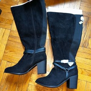 Torrid black knee length boots size 11W